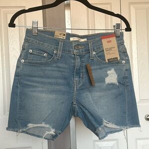 Levi’s mid length denim shorts